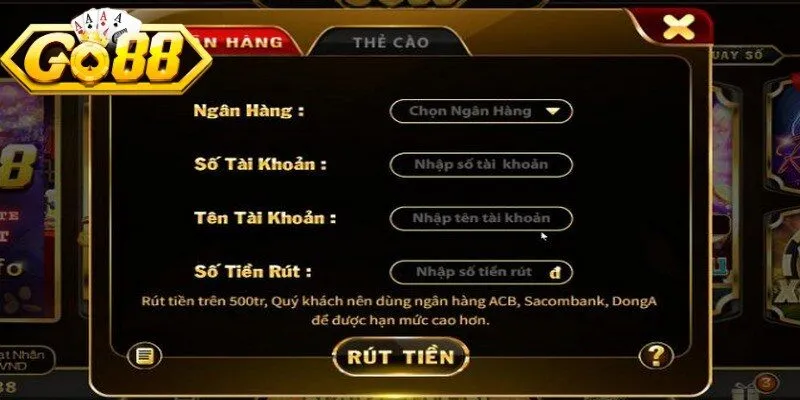 Rút tiền Go88 - Hướng dẫn các bước giao dịch an toàn nhất 3 Sunwin Quy trình rút tiền Go88 đơn giản, nhanh chóng ngay từ lần đầu